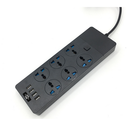 Regleta de Potencia 3000W con 4 Puertos USB y 6 Tomas de Corriente - Image 3