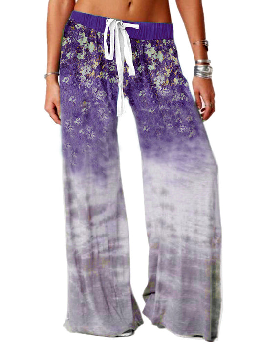 Pantalones Yoga Estampados de Pierna Ancha para Ocio al Aire Libre - Image 13