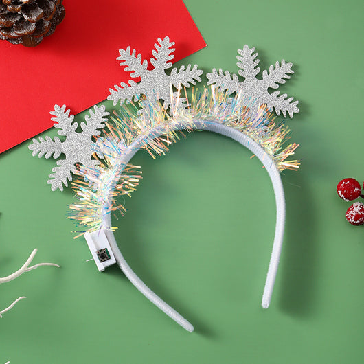 Diadema Navideña con Luces LED - Cuernos de Reno, Árbol y Copo de Nieve - Image 16