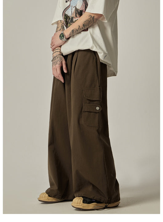 Pantalones Rectos Amplios de Diseño Trendy para Hombre - Versátiles y Cómodos - Image 9