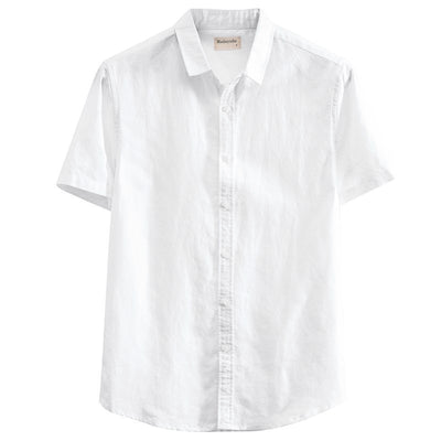 Camisa Casual de Lino con Cuello Cuadrado - Manga Corta Verano - Image 5