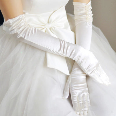Guantes de Novia con Cuentas Dobles - Invierno Elegante - Image 4