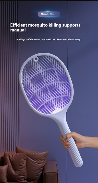 Raqueta Eléctrica 2 en 1 Mata Mosquitos USB - Image 11
