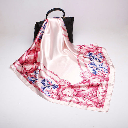 Pañuelo de Seda Estampado Cuadrado - Image 35