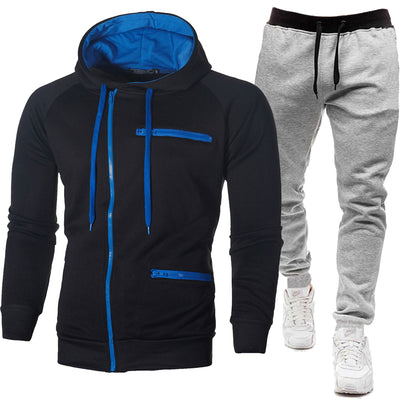 Sudadera con Capucha Jacquard Deportiva para Hombre - Cardigan Fleece Casual - Image 10
