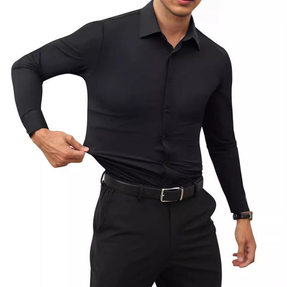 Camisa Elástica sin Planchado para Hombre