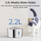Fuente de Agua Automática para Gatos y Perros 2.2L Acero Inoxidable