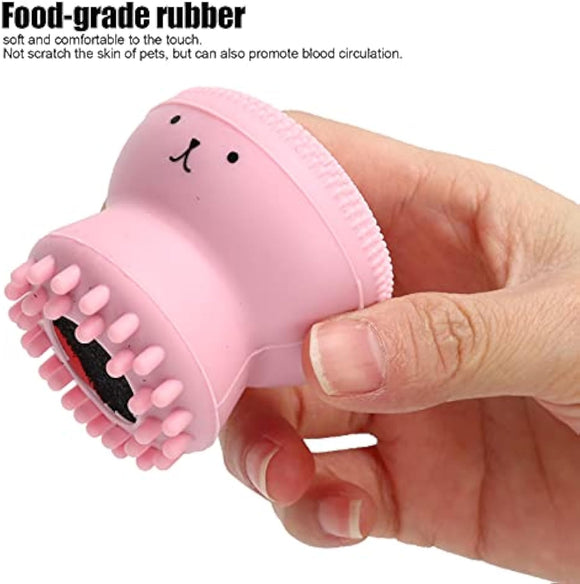 Cepillo de Baño para Perros y Gatos con Dispensador de Champú