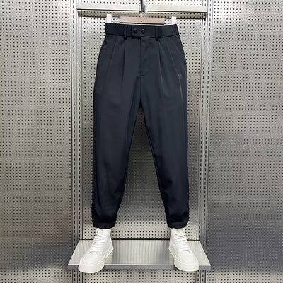 Pantalones Casuales Holgados Estilo Coreano de Color Sólido para Hombre - Image 8