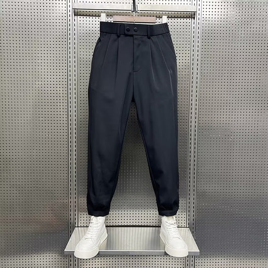 Pantalones Casuales Holgados Estilo Coreano de Color Sólido para Hombre - Image 8