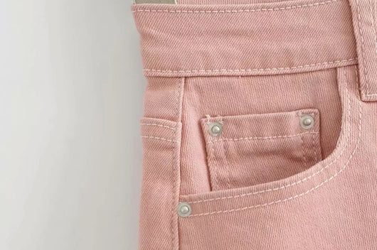 Shorts de Mezclilla Cintura Alta Básicos Elásticos con Textura Acanalada - Image 10