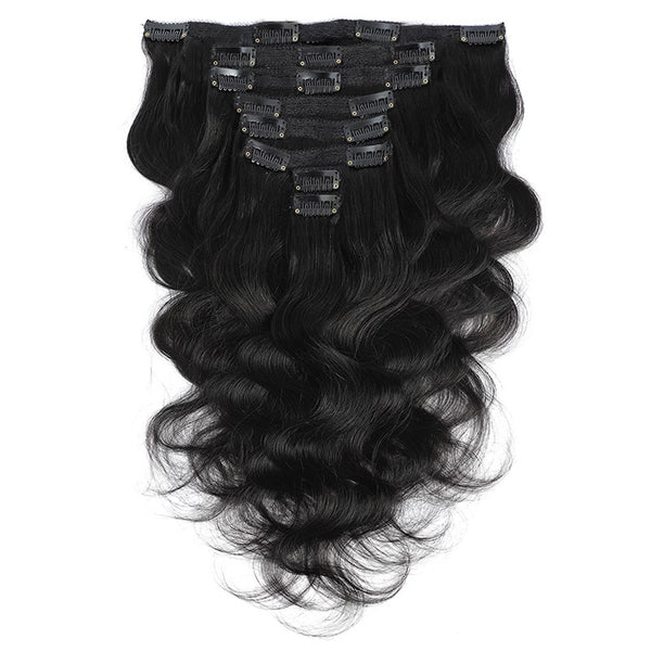 Extensiones de Cabello Humano con Clip - Volumen Instantáneo