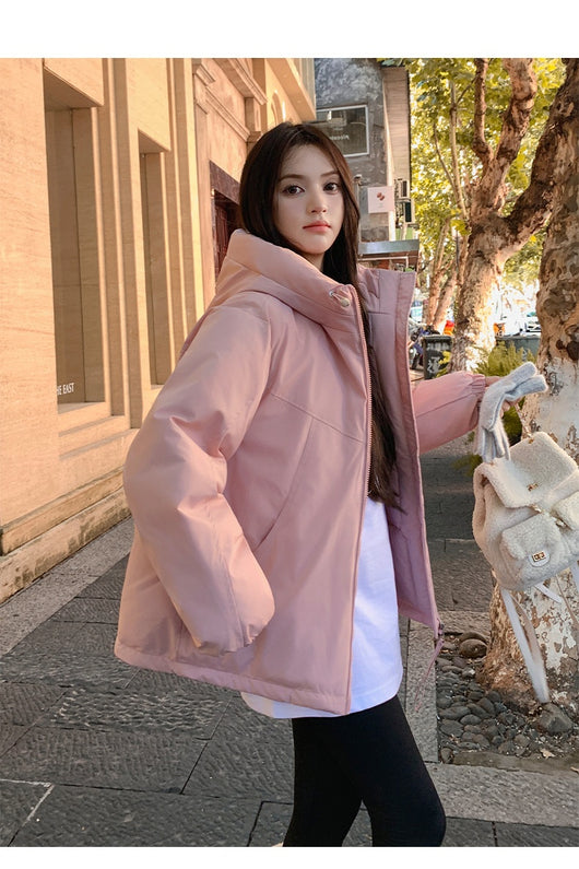 Chaqueta Acolchada Impermeable con Capucha y Doble Cierre para Mujer - Image 18