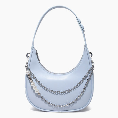 Bolso Bandolera de Cadena Perla con Asa de Hombro - Image 5