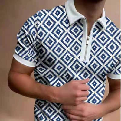 Polo Shirt Tejido Jacquard con Cierre - Camiseta Elegante para Hombre - Image 23