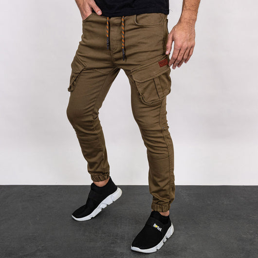 Pantalones Casuales de Color Sólido para Hombre - Overol Versátil - Image 4