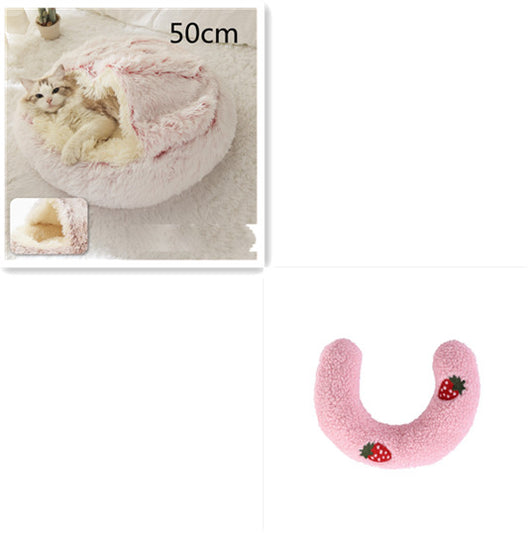 Cama 2 en 1 para Perros y Gatos - Cama Cálida de Felpa Suave Tipo Casa - Image 64