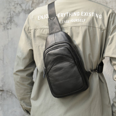 Bolso Bandolera de Cuero para Hombre - Diseño Deportivo y Casual - Image 5