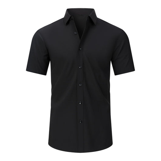 Camisa Elástica Manga Corta para Hombre Talla Grande - Image 22