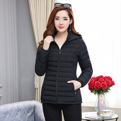 Chaqueta Acolchada de Plumas para Mujer Talla Grande Corte Slim - Image 4
