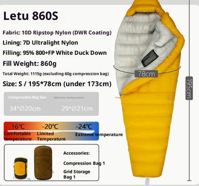 Saco de Dormir Ultraligero de Plumón para Camping - Image 22