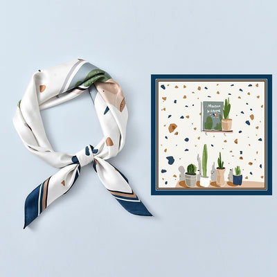 Pañuelo Cuadrado de Seda Premium Versátil para Mujer - Image 24