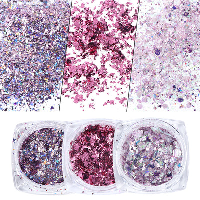 Brillo Láser Platinado Multicolor para Uñas - Destellos Premium