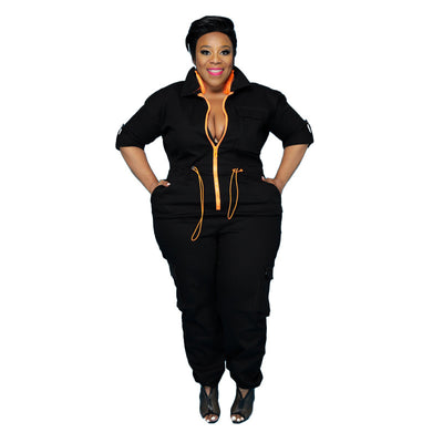 Jumpsuit Tallas Grandes con Cintura Ajustable y Mangas Largas - Image 17