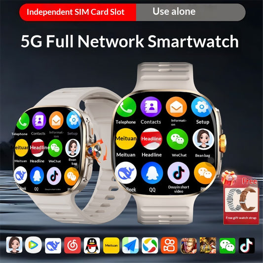 Reloj Inteligente 5G con eSIM - Pantalla Grande Multifunción