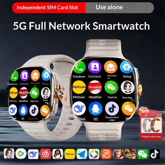 Reloj Inteligente 5G con eSIM - Pantalla Grande Multifunción