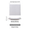 10-Stripe Square Plate, White
