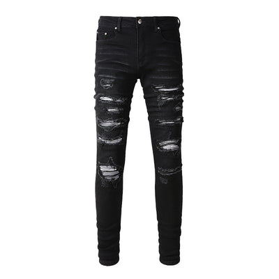 Jeans Slim Fit Elásticos con Detalles Rotos para Hombre - Image 6