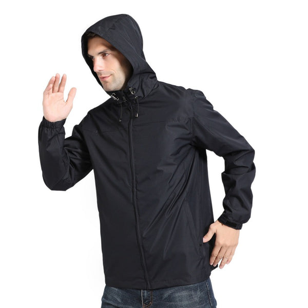 Chaqueta Deportiva Impermeable para Hombre con Capucha