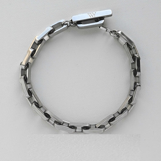 Pulseras y Collares de Acero 316L con Diseño Cuadrado para Hombre y Mujer - Image 7