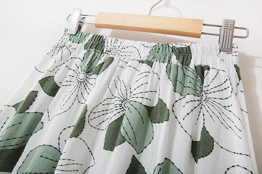 Falda Playera A-línea Midi con Flores Delicadas - Image 18