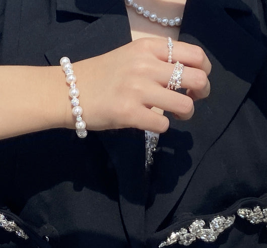 Pulsera de Perlas Checa con Diamantes Shijia - Image 3