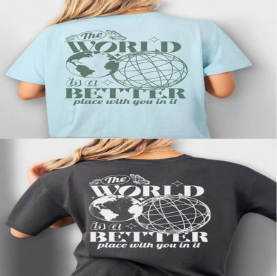Playera Holgada de Algodón con Estampa Cielo Estrellado y Tierra 2D - Image 11
