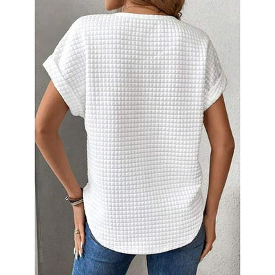 Blusa Cuello Redondo con Mangas Murciélago en Colores Sólidos - Image 10