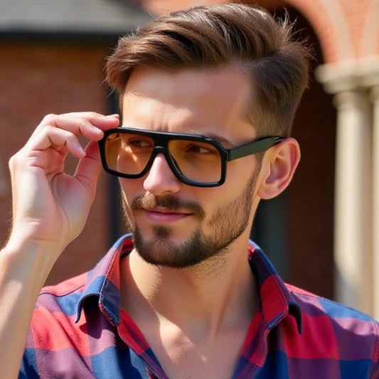 Gafas de Sol Cuadradas Estilo Europeo y Americano para Hombre