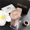 Relógio Feminino Elegante de Quartzo com Diamantes e Pulseira de Aço Inoxidável
