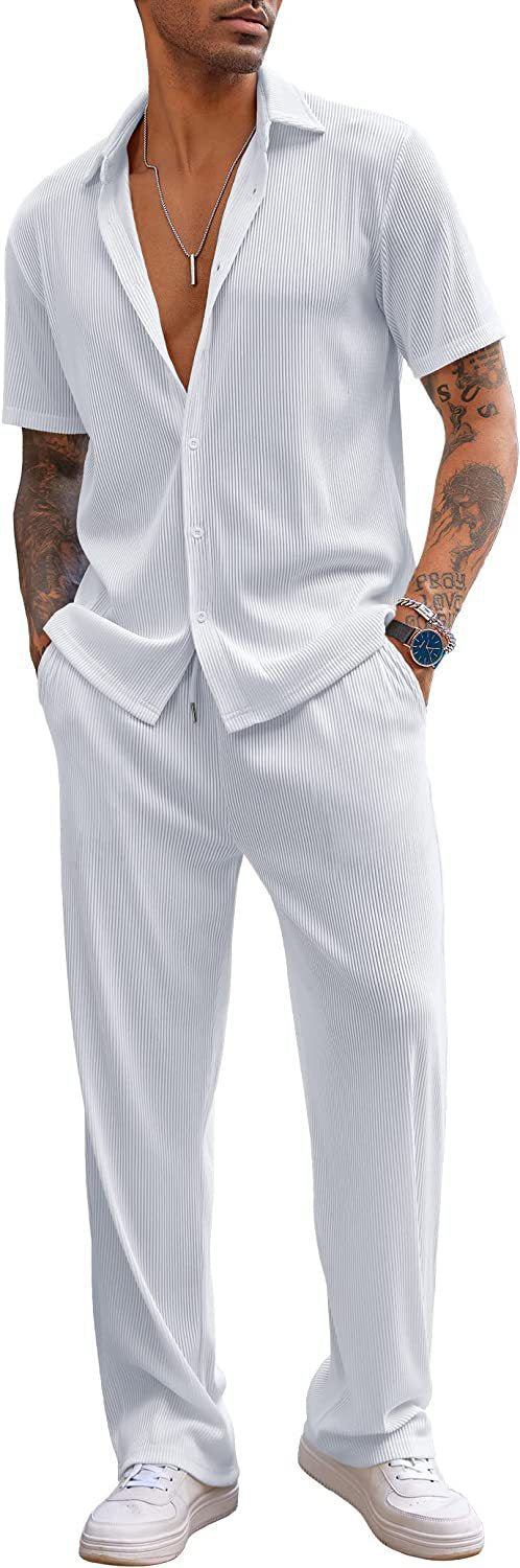 Pantalón Corto Liso Holgado - Conjunto de Ocio Cómodo - Image 11