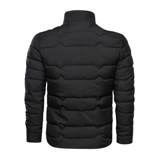 Chaqueta de Algodón Forrada en Terciopelo con Cuello Alto - Talla Grande - Image 7