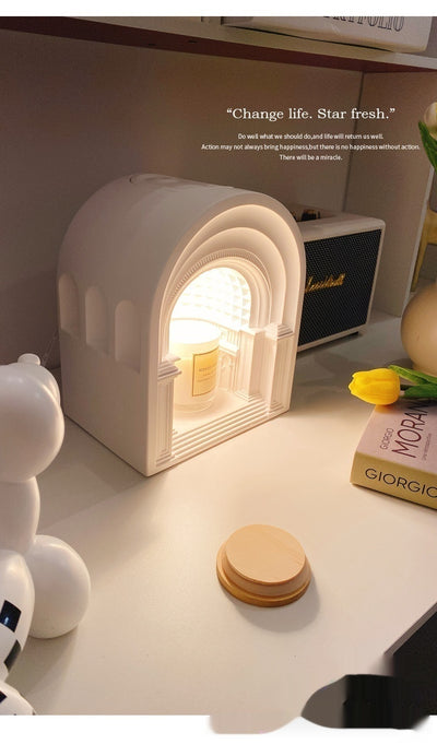 Lámpara Decorativa Retro de Yeso - Luz Ambiente sin Fuego - Image 7