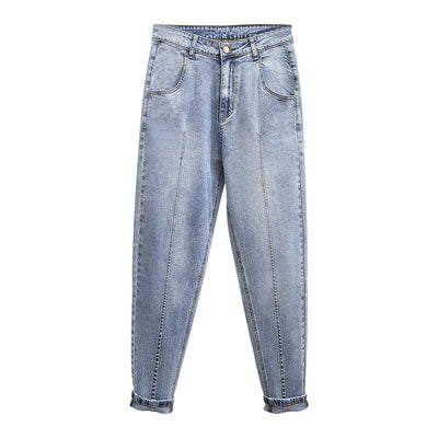 Pantalones Harem de Mezclilla Suelta para Mujer Talla Grande - Primavera Verano - Image 3