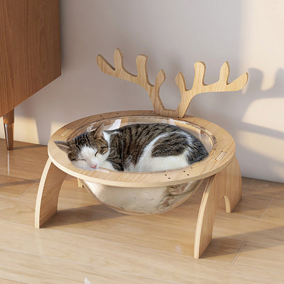 Cama Cápsula Espacial para Gatos en Madera Maciza - Nido Versátil Cuatro Estaciones - Image 2