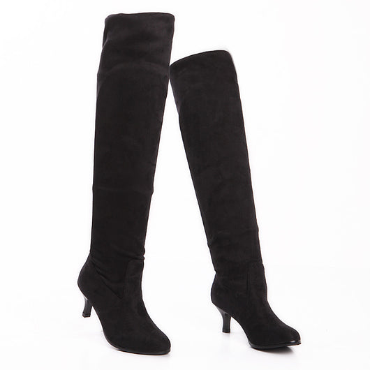 Botas Knight Gamuza Caña Alta Talla Grande - Image 16