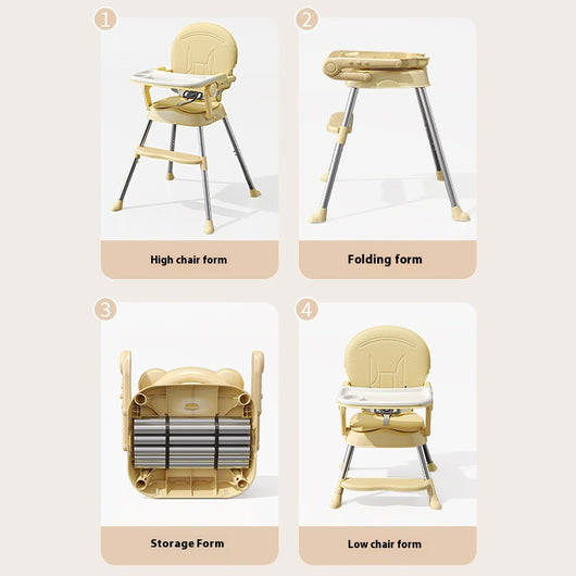 Silla de Comer Multifuncional Plegable para Niños - Image 3