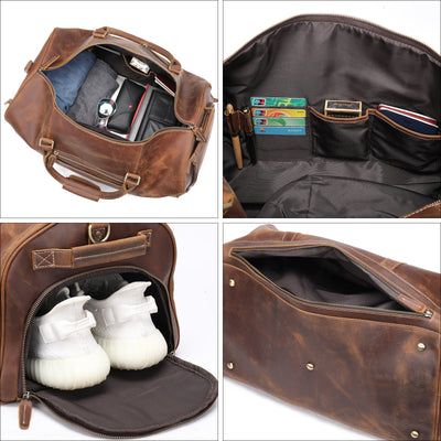 Bolso de Cuero Genuino Estilo Retro Vintage - Gran Capacidad - Image 10