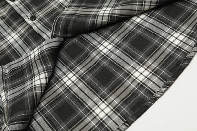 Camisa Cuadriculada con Capucha de Manga Corta para Hombre - Image 9