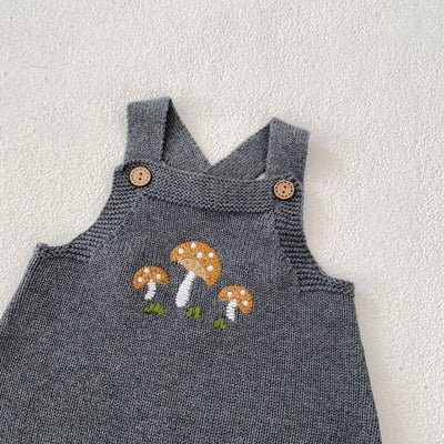 Peto Infantil con Bordado de Hongos + Gorro Juego para Bebés - Image 14